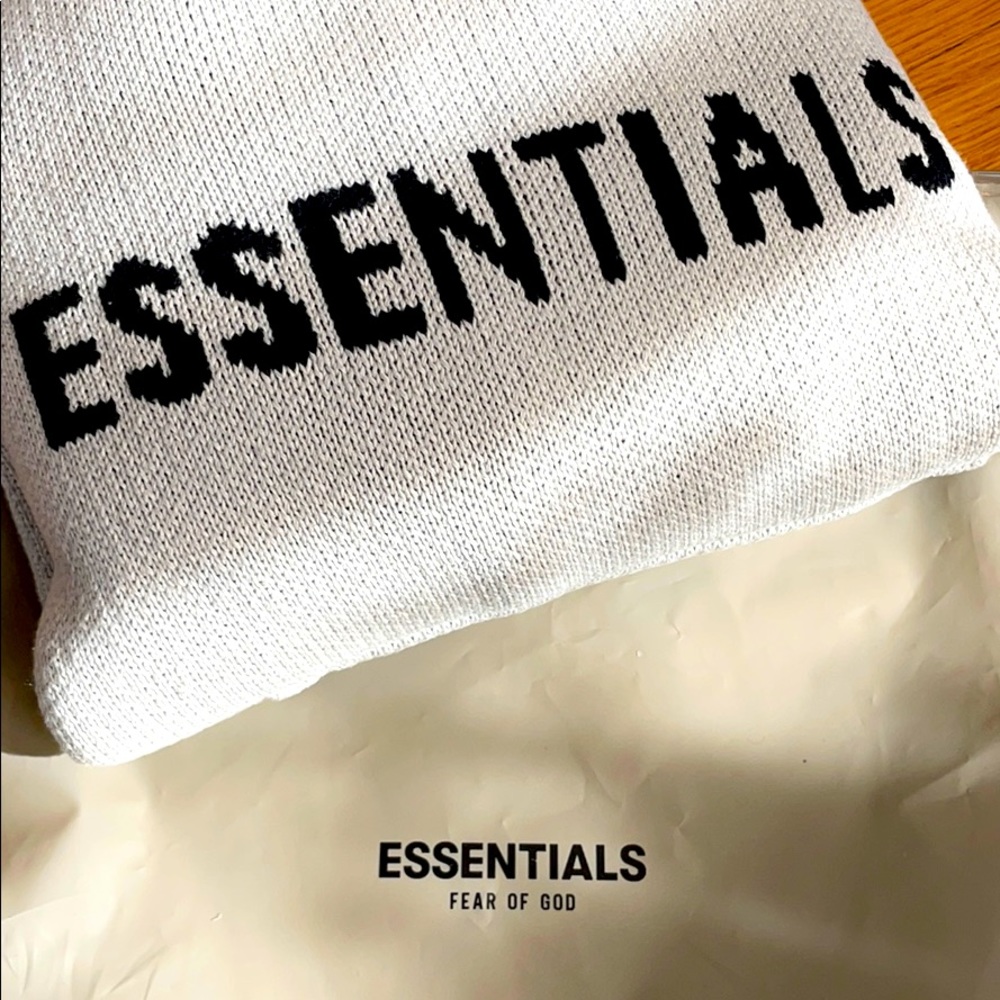 Essentials Oatmeal Knit Hoodie